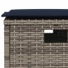 Ensemble à manger de jardin 5 pcs coussins gris résine tressée 