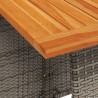 Ensemble à manger de jardin 5 pcs coussins gris résine tressée 