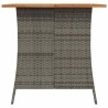 Ensemble à manger de jardin 5 pcs coussins gris résine tressée 