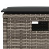 Ensemble à manger de jardin 5 pcs coussins gris résine tressée 