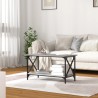 Table basse Sonoma gris 80x45x45 cm Bois d'ingénierie et fer 