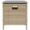 Ensemble à manger de jardin avec coussins 5pcs Beige poly rotin 