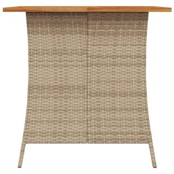 Ensemble à manger de jardin avec coussins 5pcs Beige poly rotin 