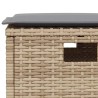 Ensemble à manger de jardin avec coussins 5pcs Beige poly rotin 
