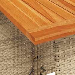 Ensemble à manger de jardin avec coussins 5pcs Beige poly rotin 
