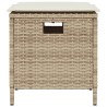 Ensemble à manger de jardin avec coussins 5pcs Beige poly rotin 
