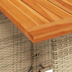Ensemble à manger de jardin avec coussins 5pcs Beige poly rotin 