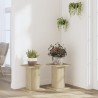 Supports pour plantes 2 pcs chêne sonoma bois d'ingénierie 
