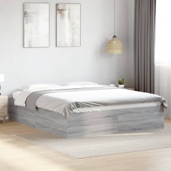 Cadre de lit sans matelas sonoma gris 150x200 cm 