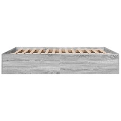 Cadre de lit sans matelas sonoma gris 150x200 cm 