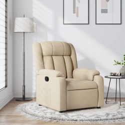 Fauteuil inclinable Crème Tissu 