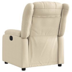 Fauteuil inclinable Crème Tissu 