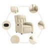 Fauteuil inclinable Crème Tissu 