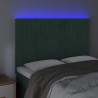 Tête de lit à LED Vert foncé 144x5x118/128 cm Velours 