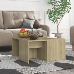 Tables basses 4 pcs chêne Sonoma 33x33x33 cm bois d'ingénierie 