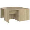 Tables basses 4 pcs chêne Sonoma 33x33x33 cm bois d'ingénierie 