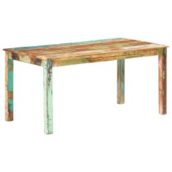 Table de salle à manger Bois de récupération solide 160x80x76cm 