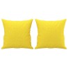 Canapé 2 places avec oreillers jaune clair 120 cm tissu 