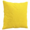 Canapé 2 places avec oreillers jaune clair 120 cm tissu 