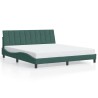 Cadre de lit sans matelas vert foncé 180x200 cm velours 