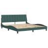 Cadre de lit sans matelas vert foncé 180x200 cm velours 