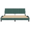 Cadre de lit sans matelas vert foncé 180x200 cm velours 