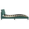 Cadre de lit sans matelas vert foncé 180x200 cm velours 