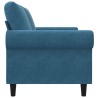 Canapé à 2 places Bleu 140 cm Velours 