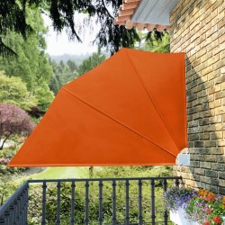 Auvent latéral pliable de balcon Terre cuite 160x240 cm  