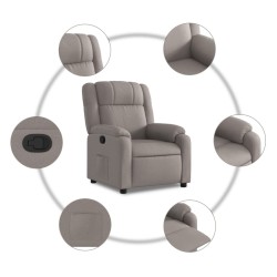Fauteuil inclinable Taupe Tissu 
