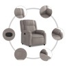 Fauteuil inclinable Taupe Tissu 