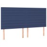 Tête de lit à LED Bleu 180x5x118/128 cm Tissu 
