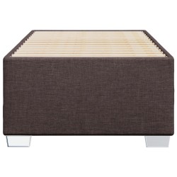 Cadre de lit sans matelas marron foncé 90x200 cm tissu 