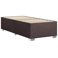 Cadre de lit sans matelas marron foncé 90x200 cm tissu 