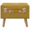 Tabourets de rangement lot de 3 Jaune moutarde Velours 