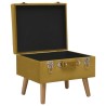 Tabourets de rangement lot de 3 Jaune moutarde Velours 