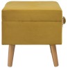 Tabourets de rangement lot de 3 Jaune moutarde Velours 