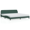 Cadre de lit sans matelas vert foncé 200x200 cm velours 