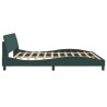 Cadre de lit sans matelas vert foncé 200x200 cm velours 