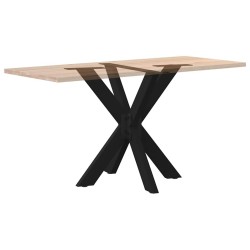 Pied de table à manger en forme d'araignée noir 85 x 85 x (72-73) cm en acier 