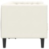 Canapé Chesterfield avec traversins 2 places crème velours 