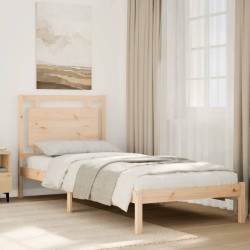 Cadre de lit extra long sans matelas 100x210 cm bois massif 