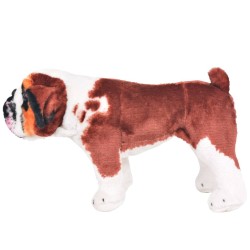 Jouet en peluche Chien de race Bulldog Marron et blanc XXL 