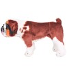 Jouet en peluche Chien de race Bulldog Marron et blanc XXL 