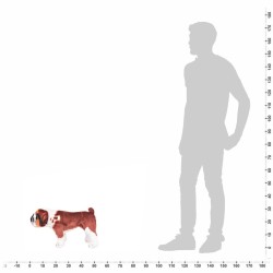 Jouet en peluche Chien de race Bulldog Marron et blanc XXL 