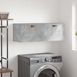 Armoire murale gris béton 100x36,5x35 cm bois d'ingénierie 