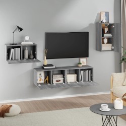 Ensemble de meubles TV 4 pcs Sonoma gris Bois d'ingénierie 