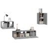 Ensemble de meubles TV 4 pcs Sonoma gris Bois d'ingénierie 