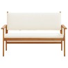 Banc de jardinavec coussins en bois d'acacia massif 