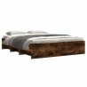 Cadre de lit sans matelas chêne fumé 150x200 cm bois ingénierie 